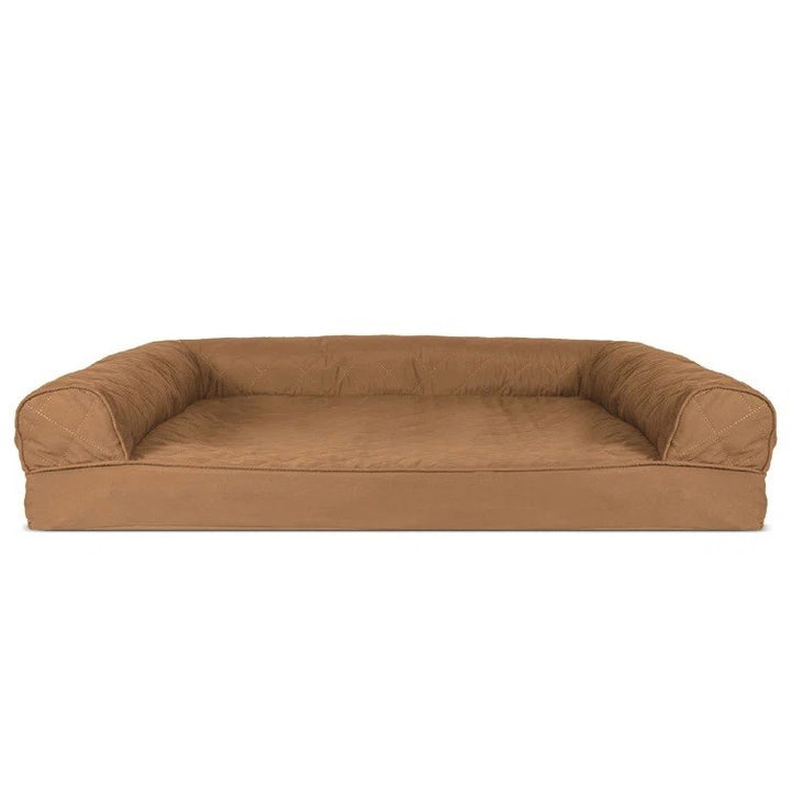 Quilted Orthopedic Bolster Sofa Pet Bed