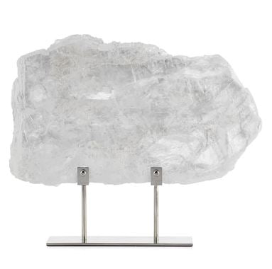 Selenite Slab On Metal Stand