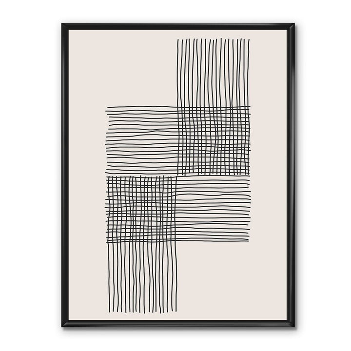 Minimal Geometric Compostions Of Elementary Forms XIX With Frame 30"x40"