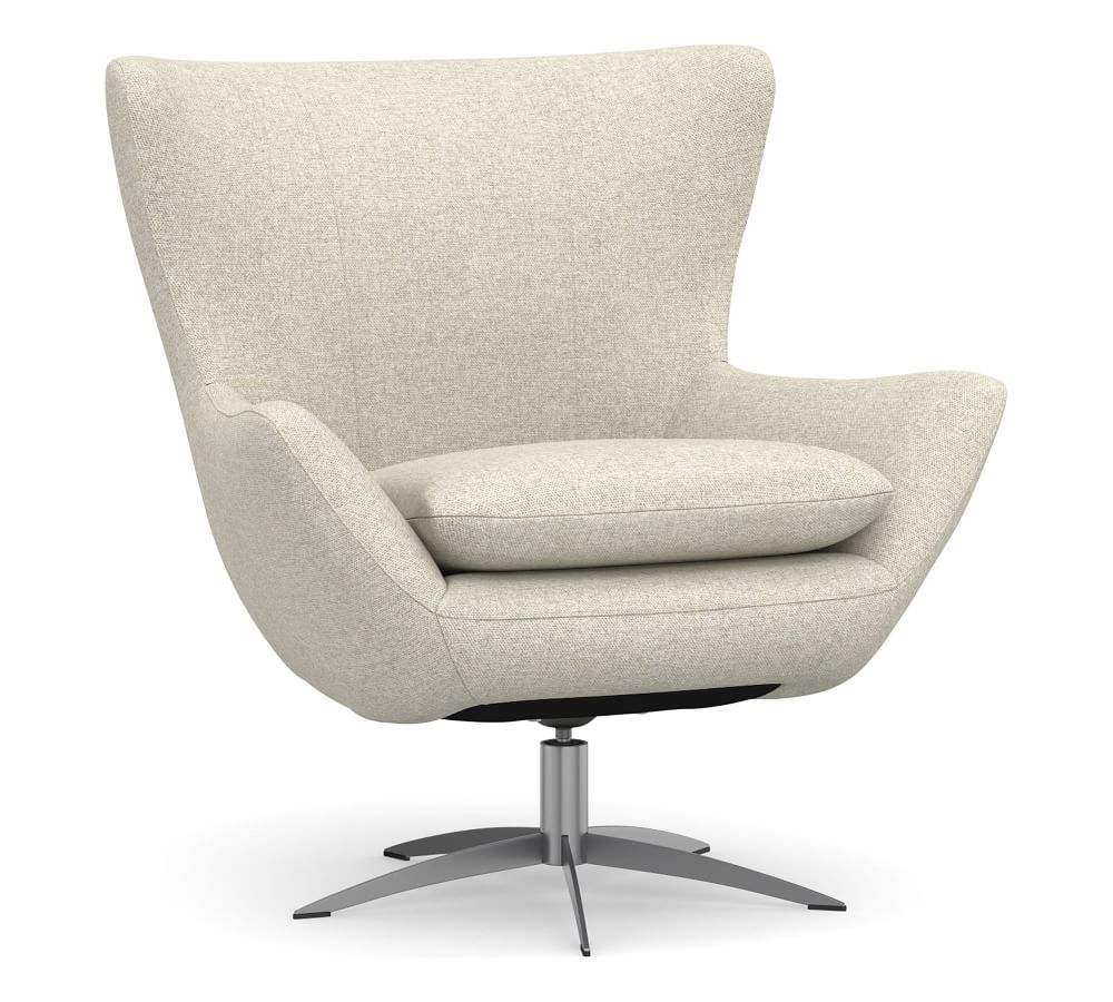 Wells Petite Upholstered Tight Back Swivel Armchair