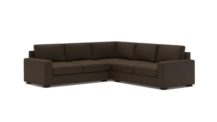 Big Sur Square Arm Leather 3-Piece L-Sectional