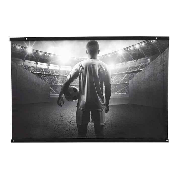 Black and White Soccer Wall Mural-3'x4'