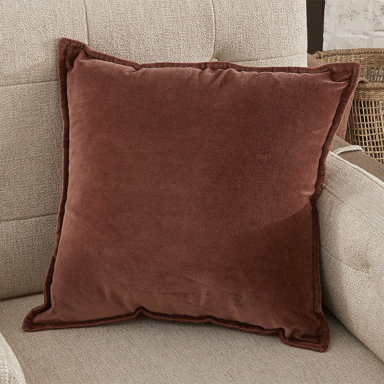 Cotton Velvet Pillow With Insert-18"x18"