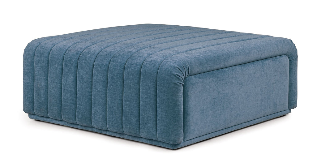 Sefto Saltwater Blue Ottoman