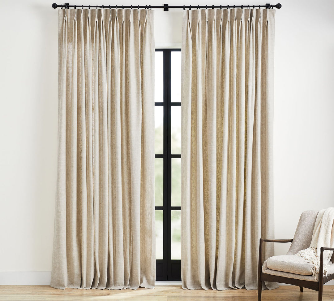 Emery Linen Pinch Pleat Curtain_Oatmeal