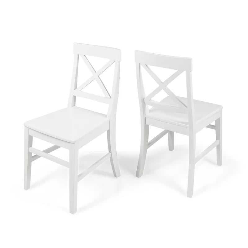 Hitz Solid Wood Cross Back Side Chair