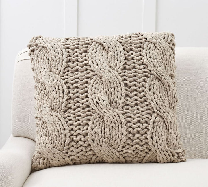 Colossal Handknit Pillow Cover with insert
