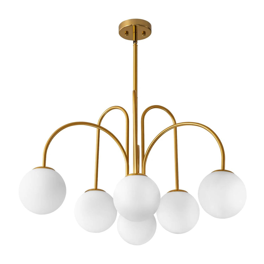 6 Light Dimmable Sputnik Geometric Chandelier