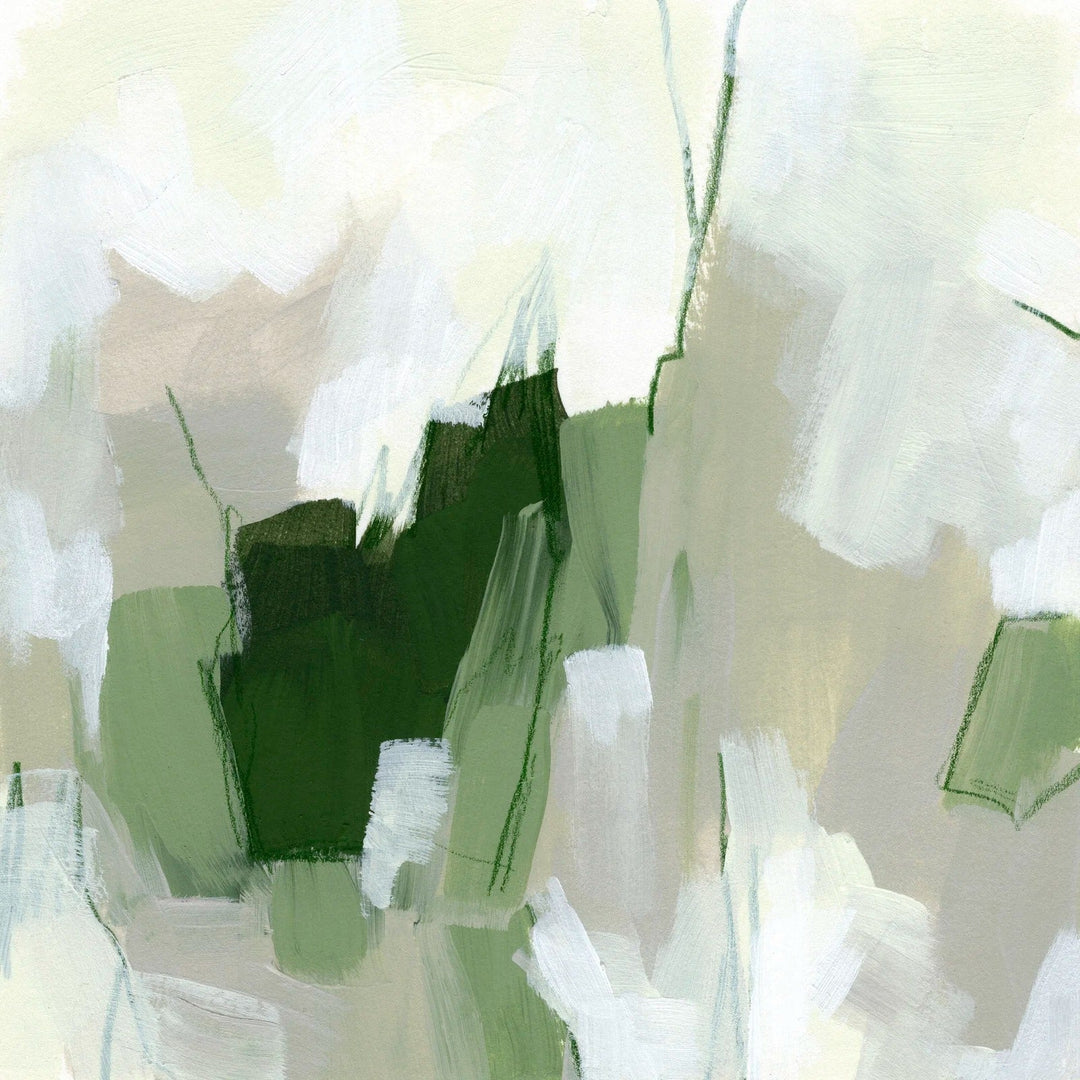 Emerald Fragment Wrapped Canvas Painting