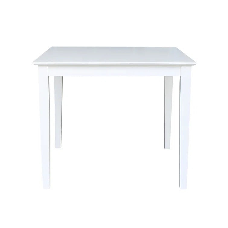 White Heimann Solid Wood Dining Table