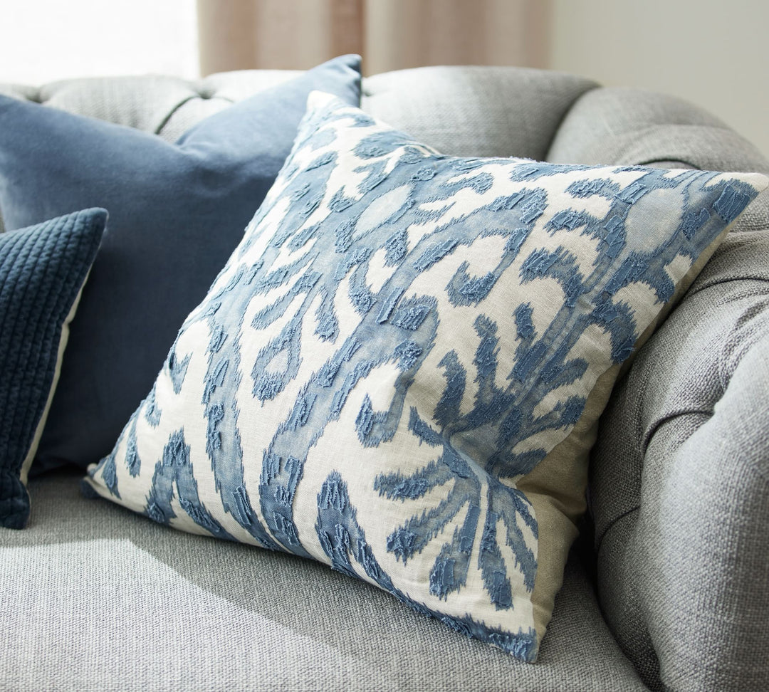 Delancey Embroidered Pillow_Steel Blue