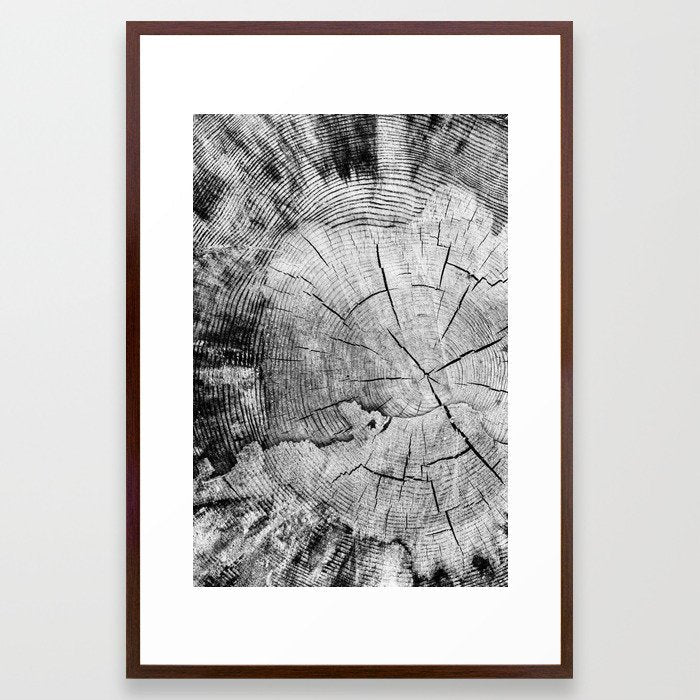 sawed tree texture Framed Art Print