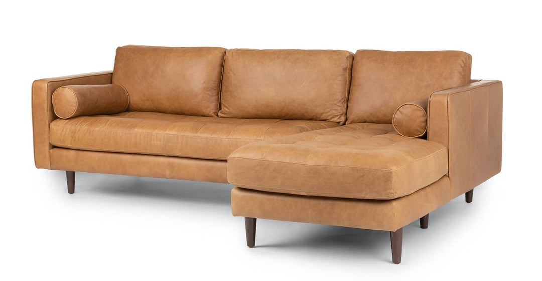 Sven Charme Tan Right Sectional Sofa