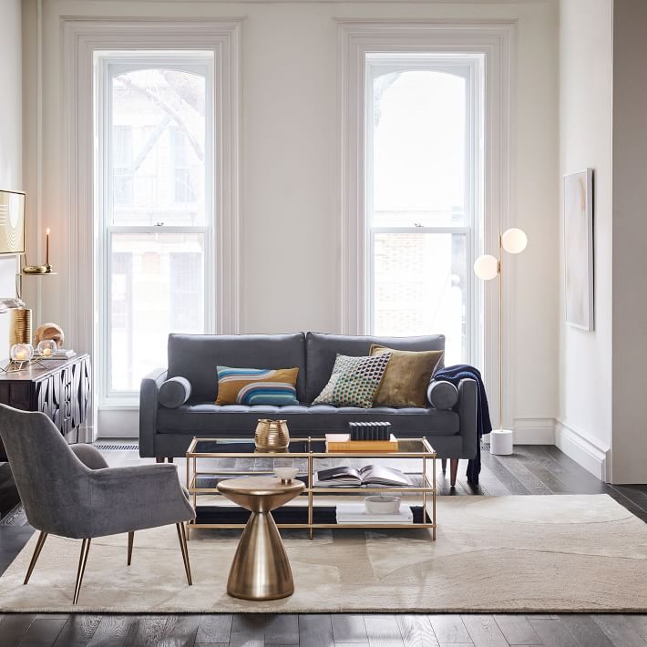 Sphere Stem 2 Light Floor Lamp