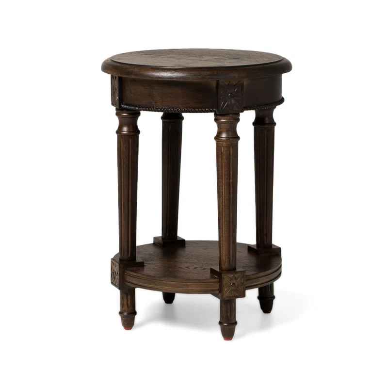 Maven Lane Pullman Traditional Round Wooden Side Table