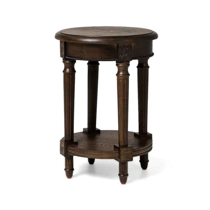 Maven Lane Pullman Traditional Round Wooden Side Table