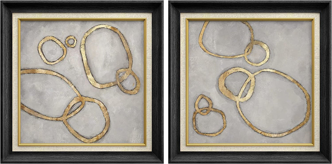 Geometric Gold Ring 1 with Frame