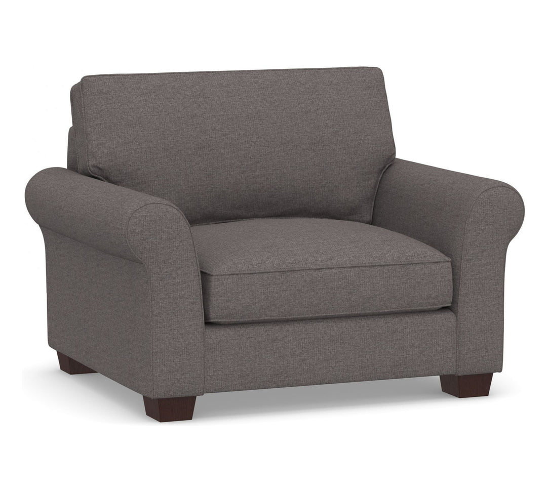 PB Comfort Roll Arm Upholstered Chair And A Half