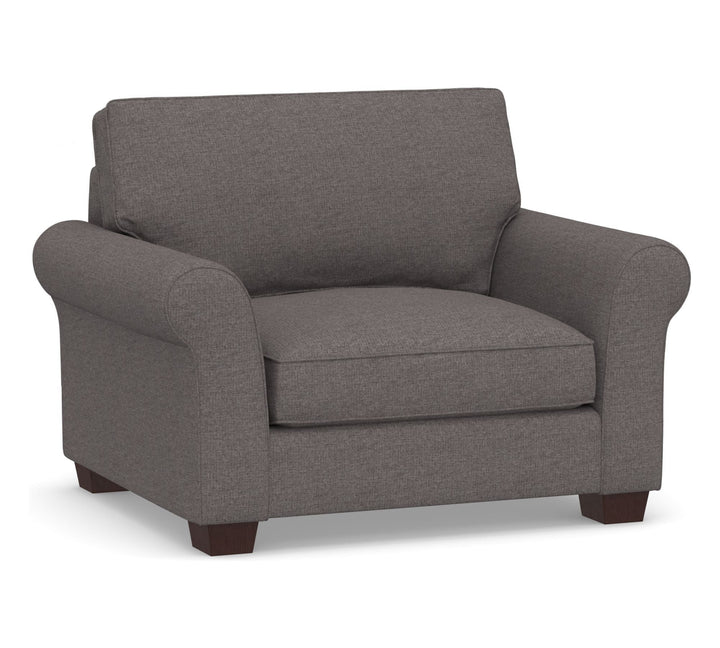 PB Comfort Roll Arm Upholstered Chair And A Half