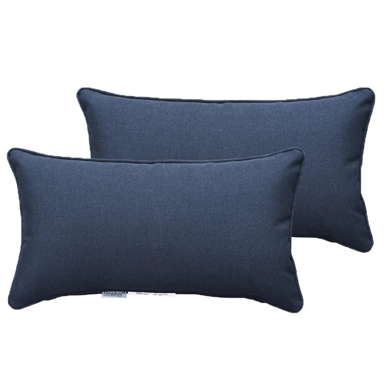 Colly Outdoor Rectangular Pillow Cover With Insert Set of 2-18"x10"