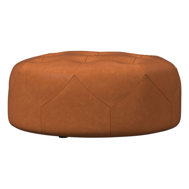 Brighton Leather Ottoman-41"