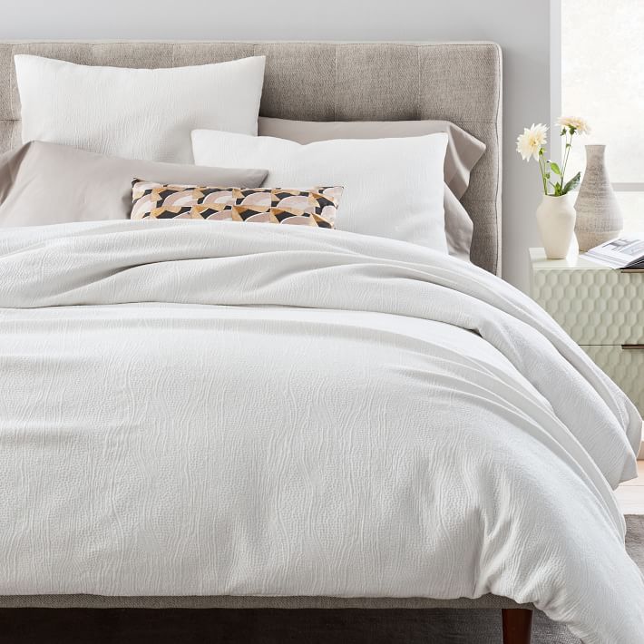 Silky TENCEL and Cotton Matelasse Duvet Cover