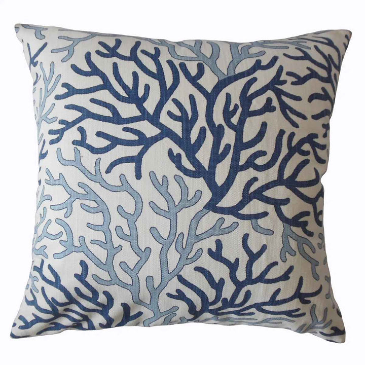 Saniya Floral Feather Reversible Throw Pillow-18"x18"