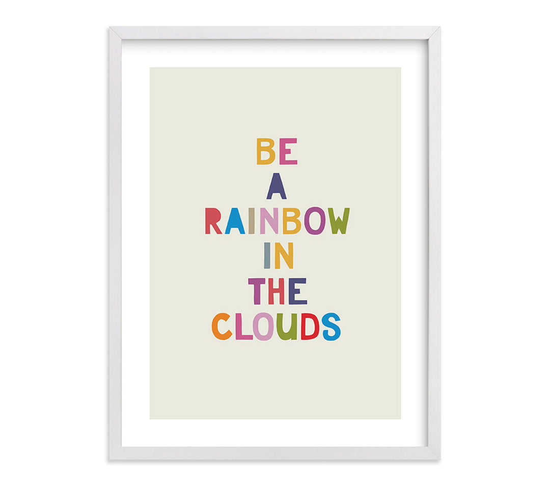Minted Rainbow In A Cloud Wall Art By Hanna Mac with Frame-18"x24"