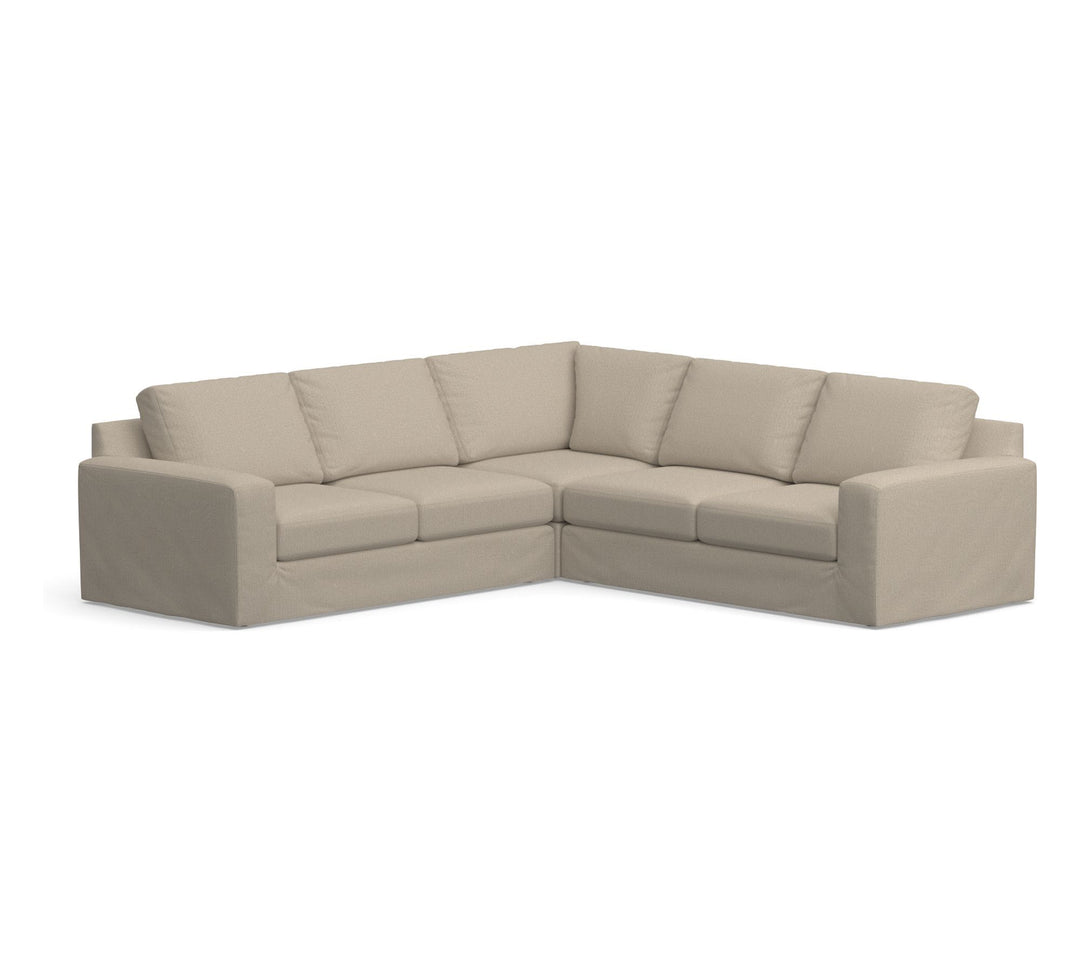 Big Sur Slipcovered L Shaped Outdoor Sectional