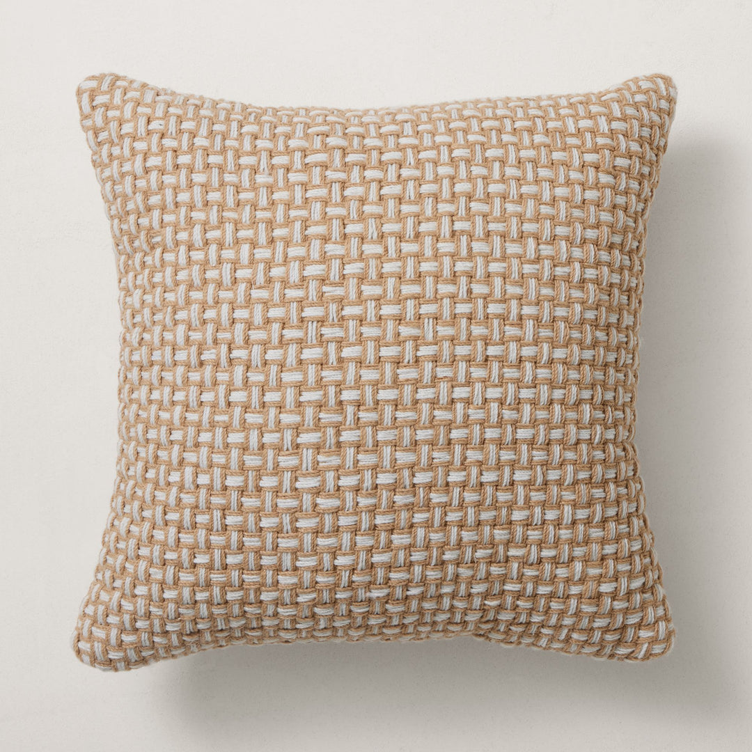 Woven Two Tone Indoor Outdoor Pillow 20x20