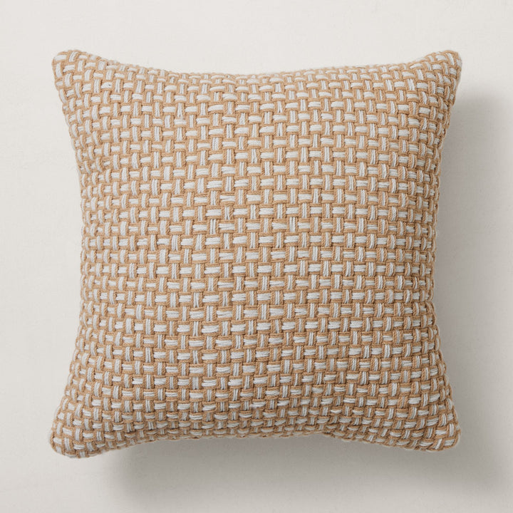 Woven Two Tone Indoor Outdoor Pillow 20x20