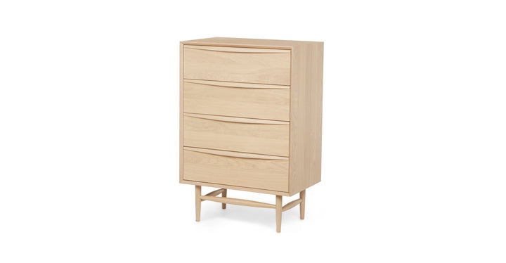 Lenia White Oak 4 Drawer Chest