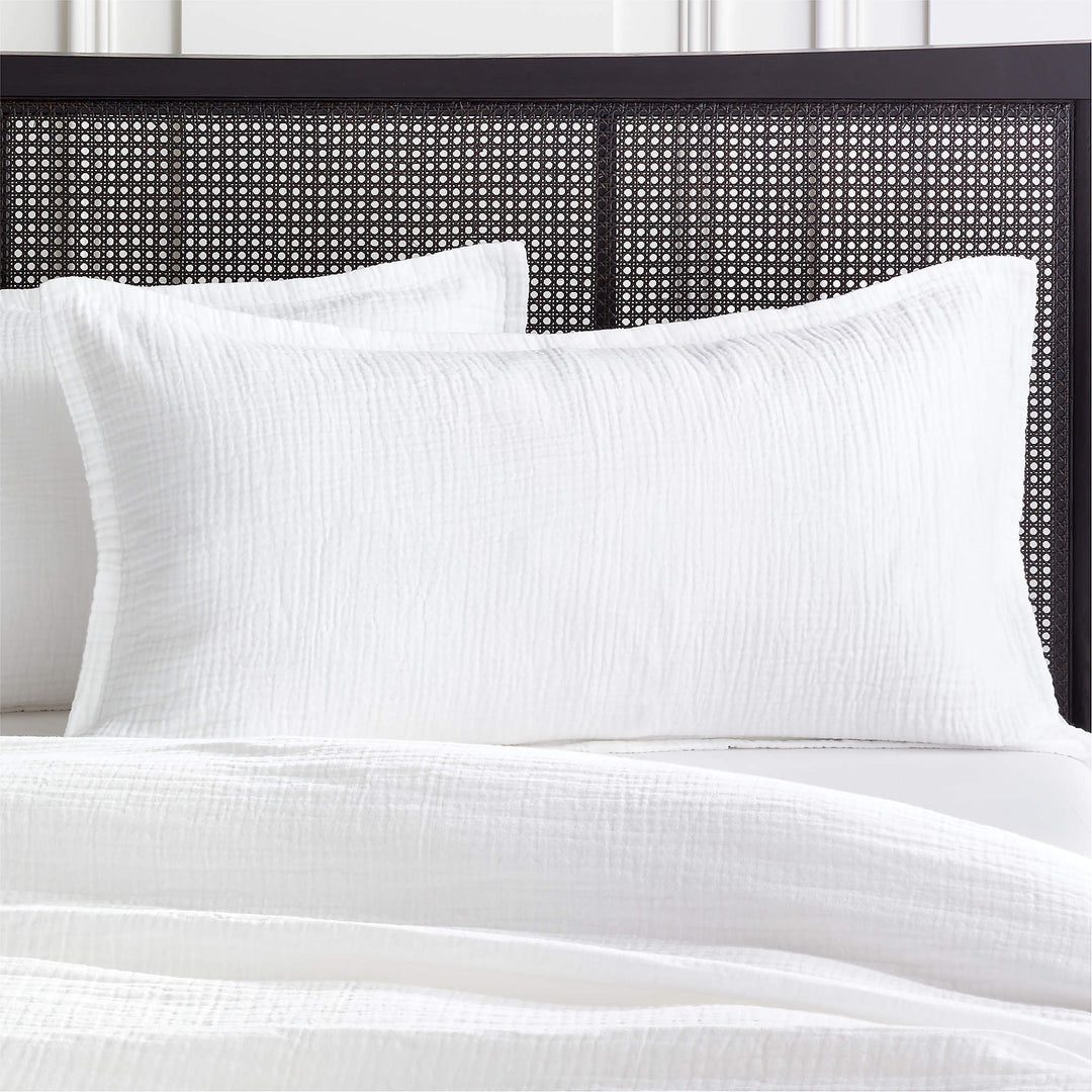 ALTO ORGANIC COTTON WHITE KING SHAMS SET OF 2