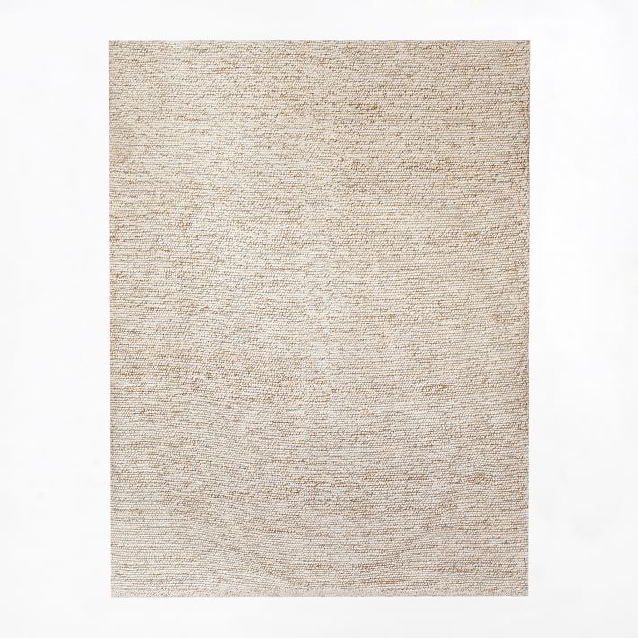 Mini Pebble Jute Wool Area Rug 5'x8'