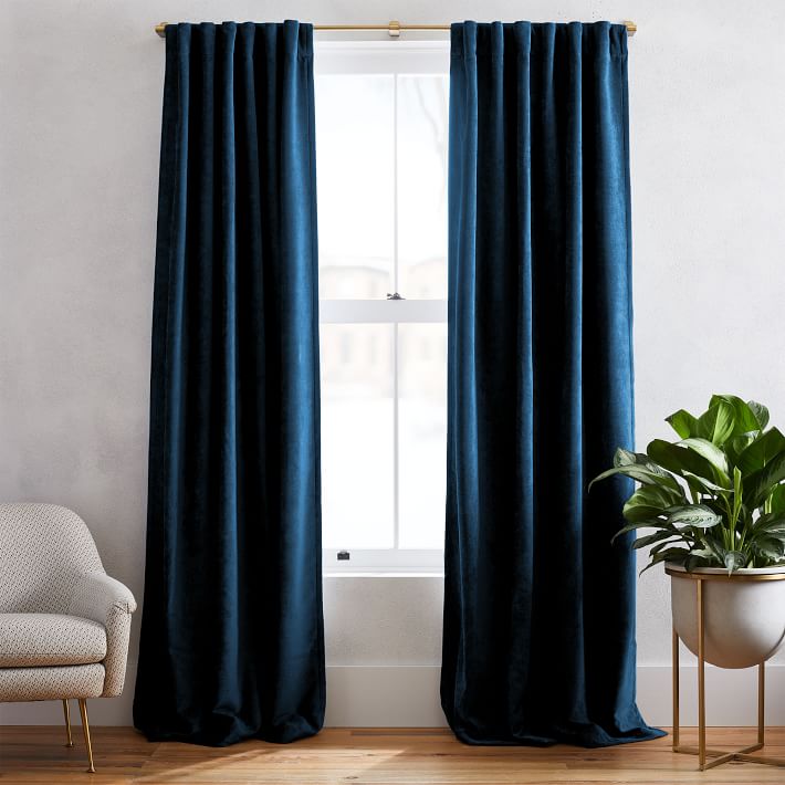 Worn Velvet Curtain-48"x96"