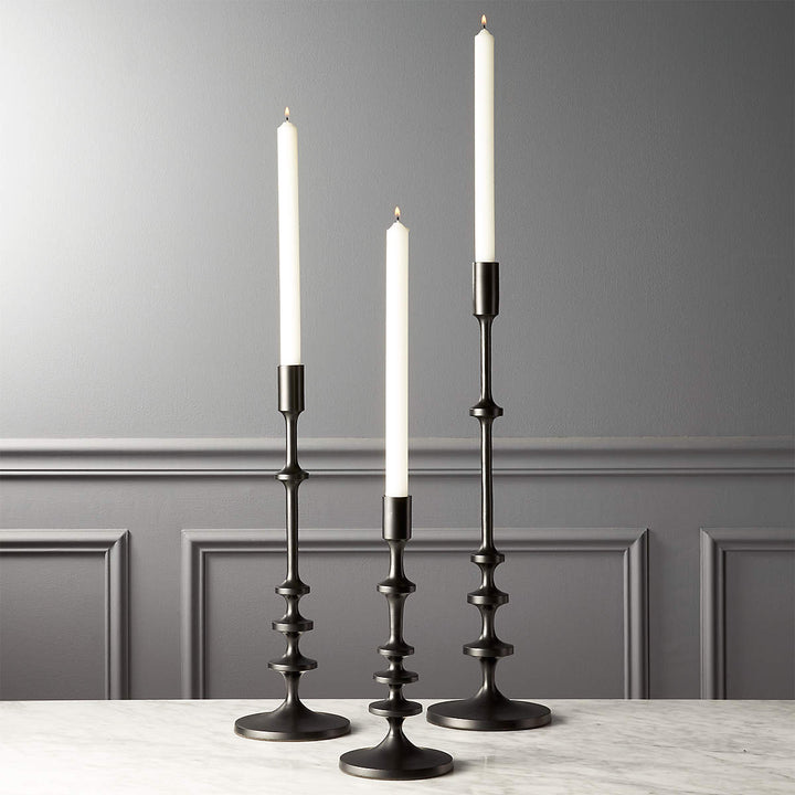 Allis Black Taper Candle Holder-Large