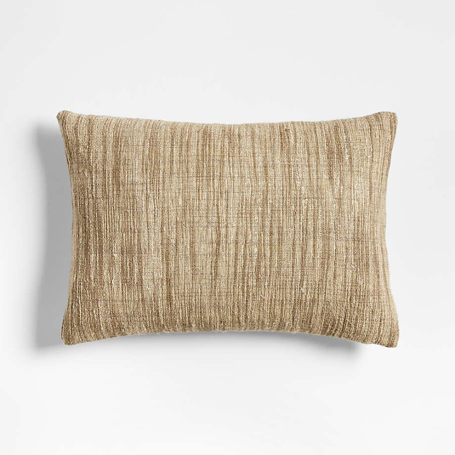 Riviera 22x15 Arcadia Tan Brown Throw Pillow with Feather Insert