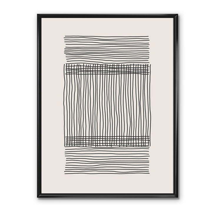 Minimal Geometric Compostions Of Elementary Forms XXII With Frame 30"x40"