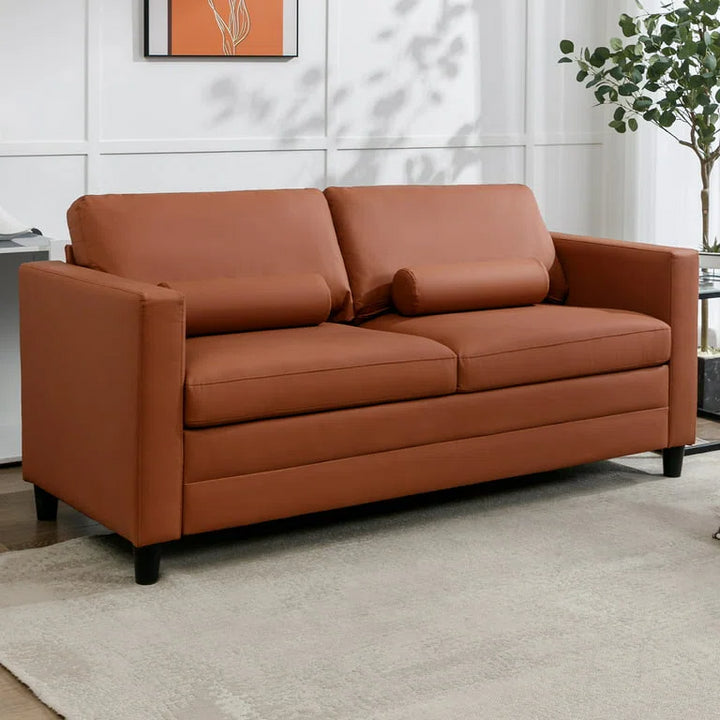 Fowzia Faux Leather Sleeper Sofa