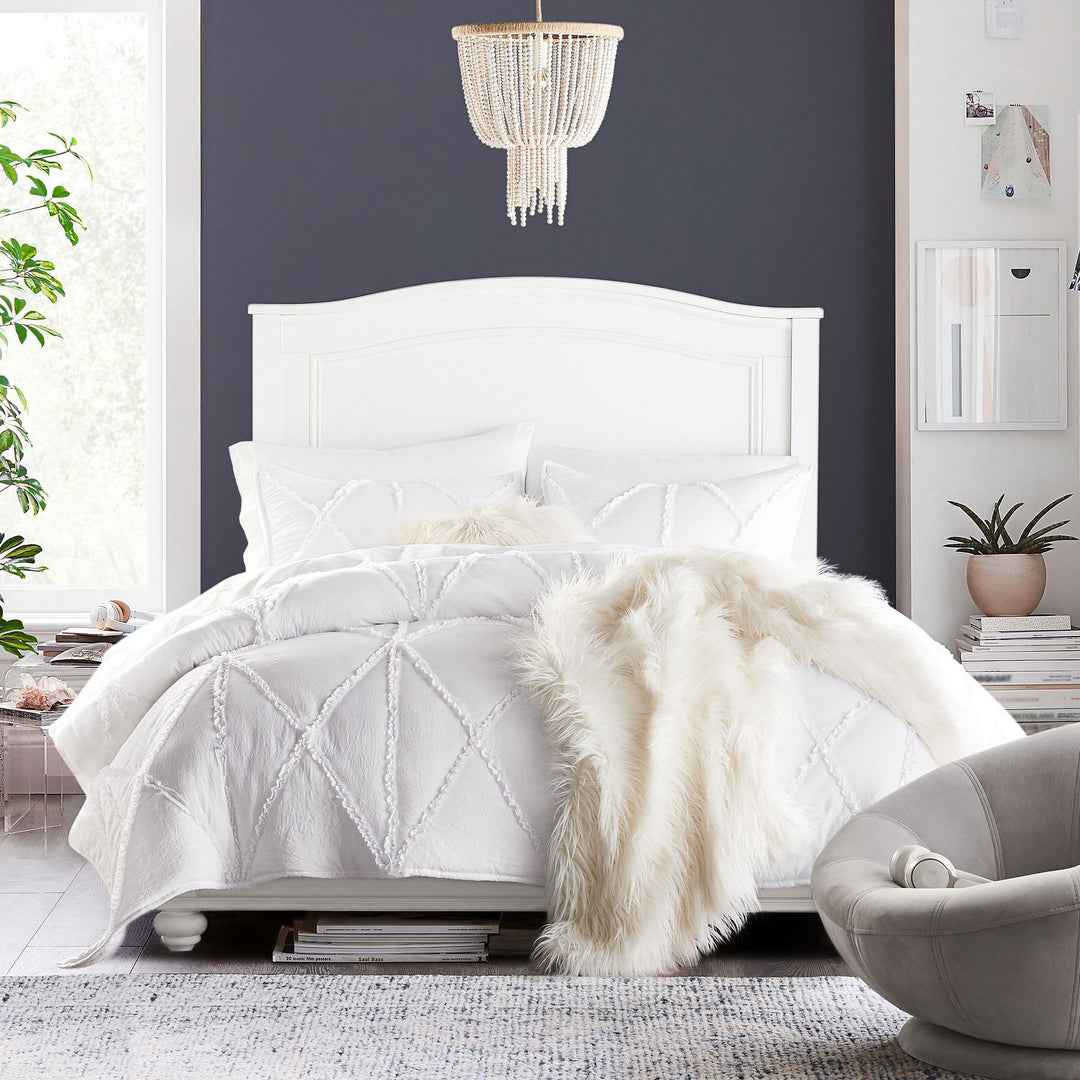 Recycled Microfiber Casual Ruffle Quilt & Sham No Insert-26"X20"