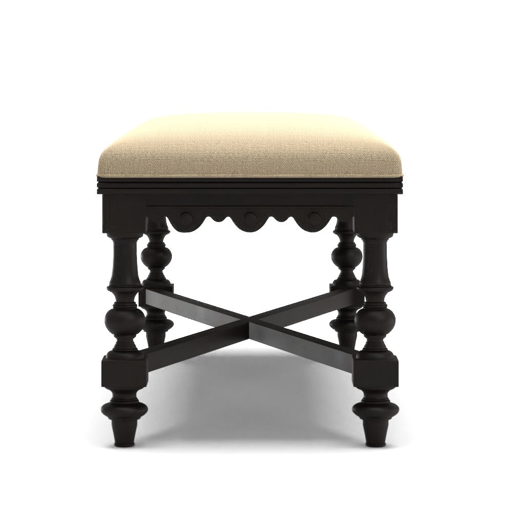 Trevor French Country Beige Upholstered Bench