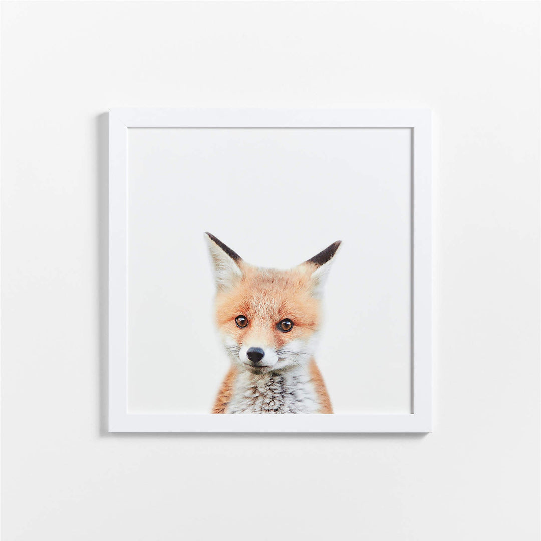 Baby Fox Framed Wall Art-20"x20"