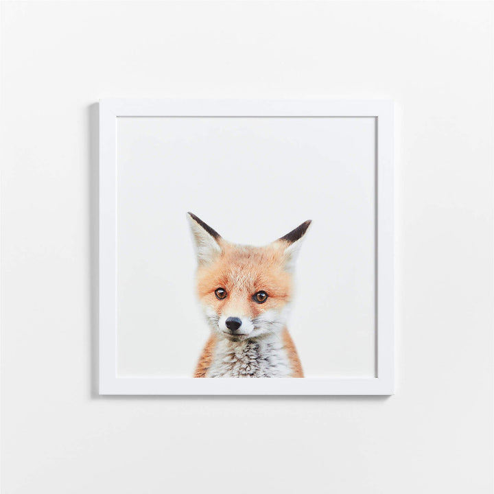 Baby Fox Framed Wall Art-20"x20"