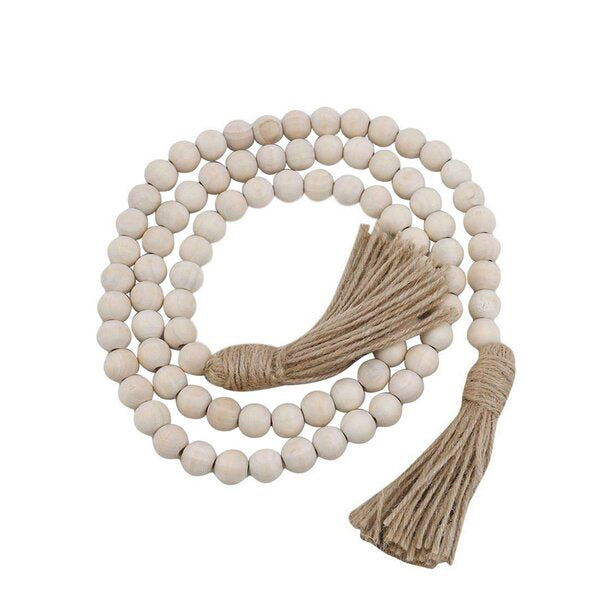 Cinda Rural Wooden Beads Rope Ornament Pendant