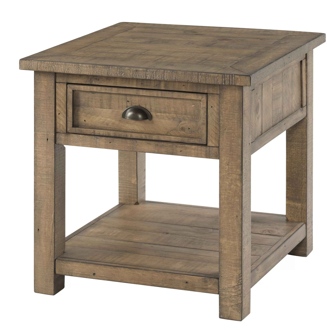 Holliman Solid Wood End Table with Storage