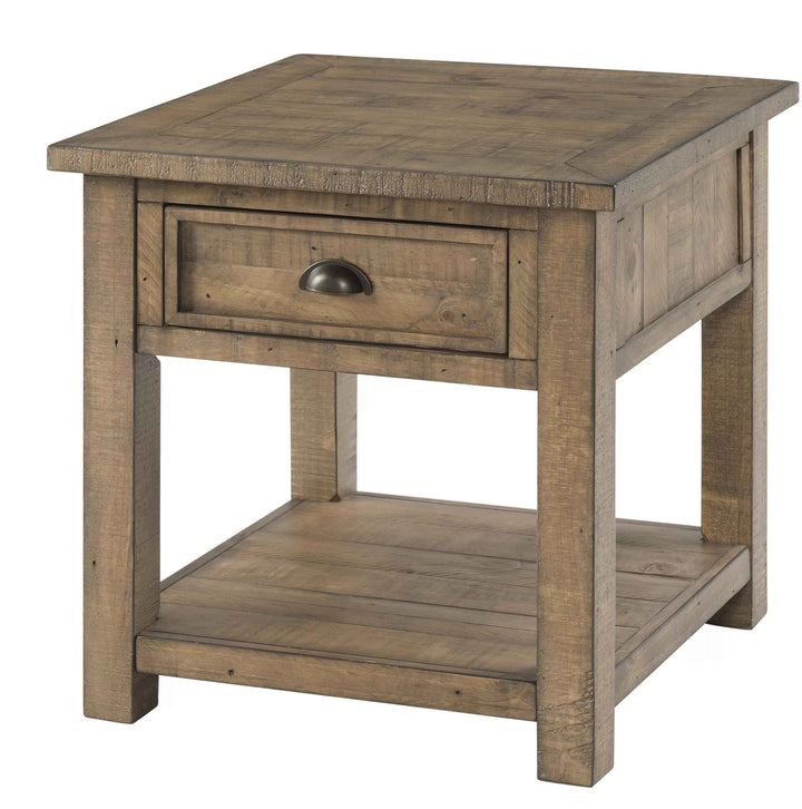Holliman Solid Wood End Table with Storage