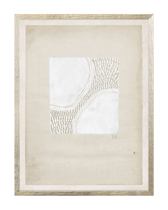 Beige Abstract 6 With Frame 13"x17"