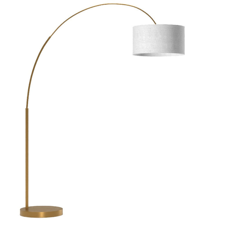 Overarching Linen Shade Floor Lamp