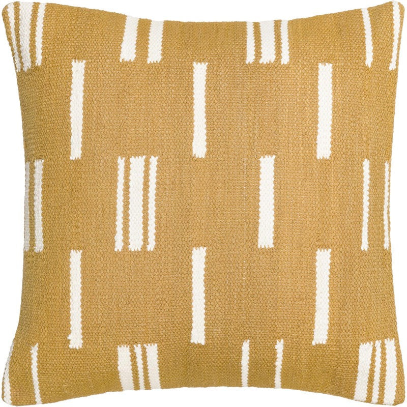 Chanterelle Embroidered Cotton Throw Pillow