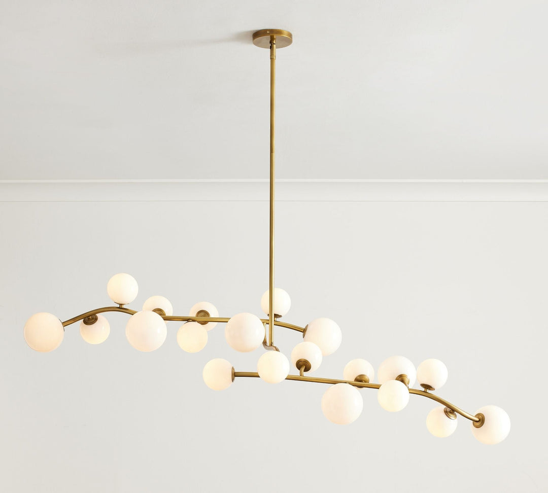 Quinn Milk Glass Chandelier